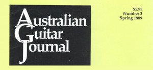 Australian Guitar Journal Cover